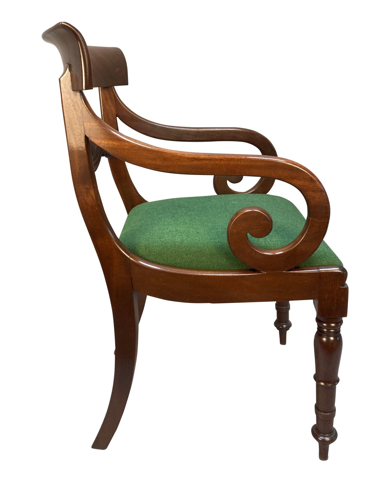 An English William IV Mahogany Desk Chair photo for sale