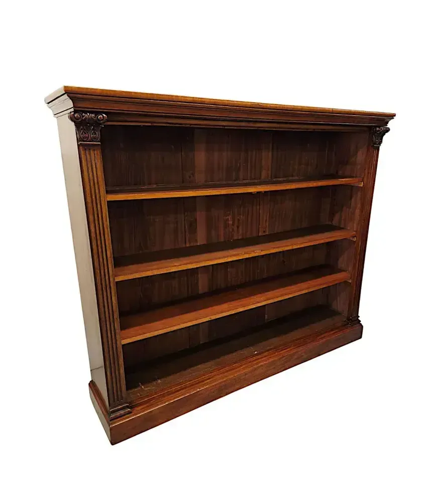 A Very Rare Early 19th Century William IV Large Open Bookcase photo for sale