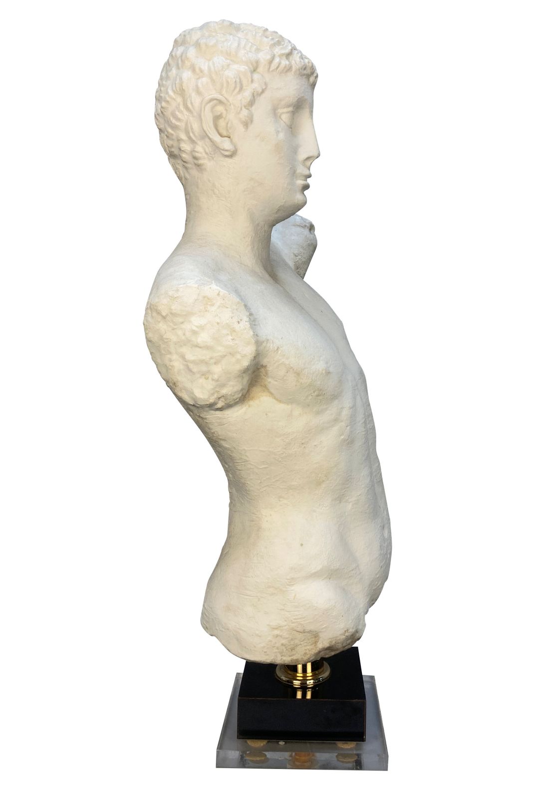 A Large Classical Head & Torso Of A Young Man In Porcelain photo for sale
