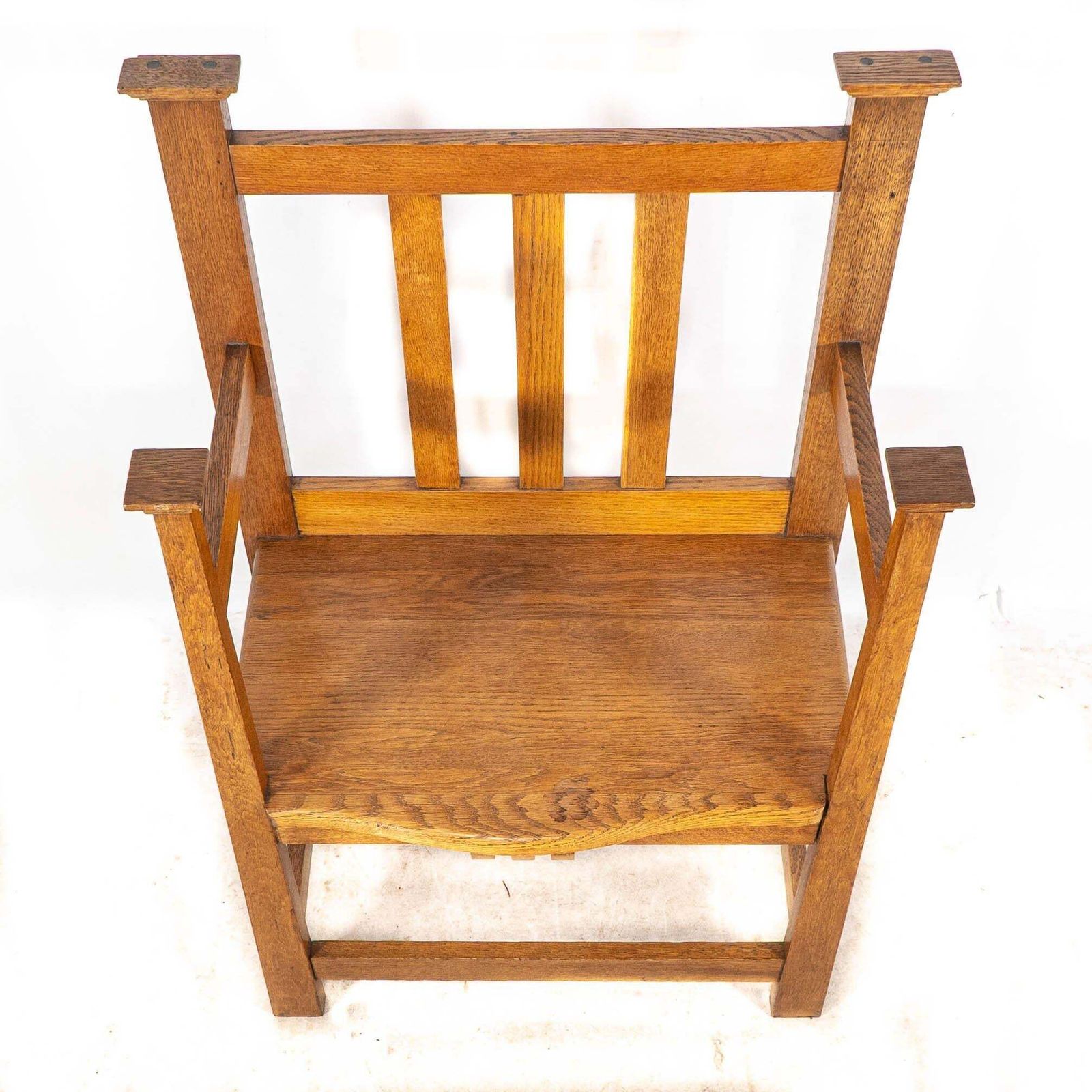 photo furniture An Arts And Crafts Hall Seat In The Glasgow Style With Extended Capped Tops