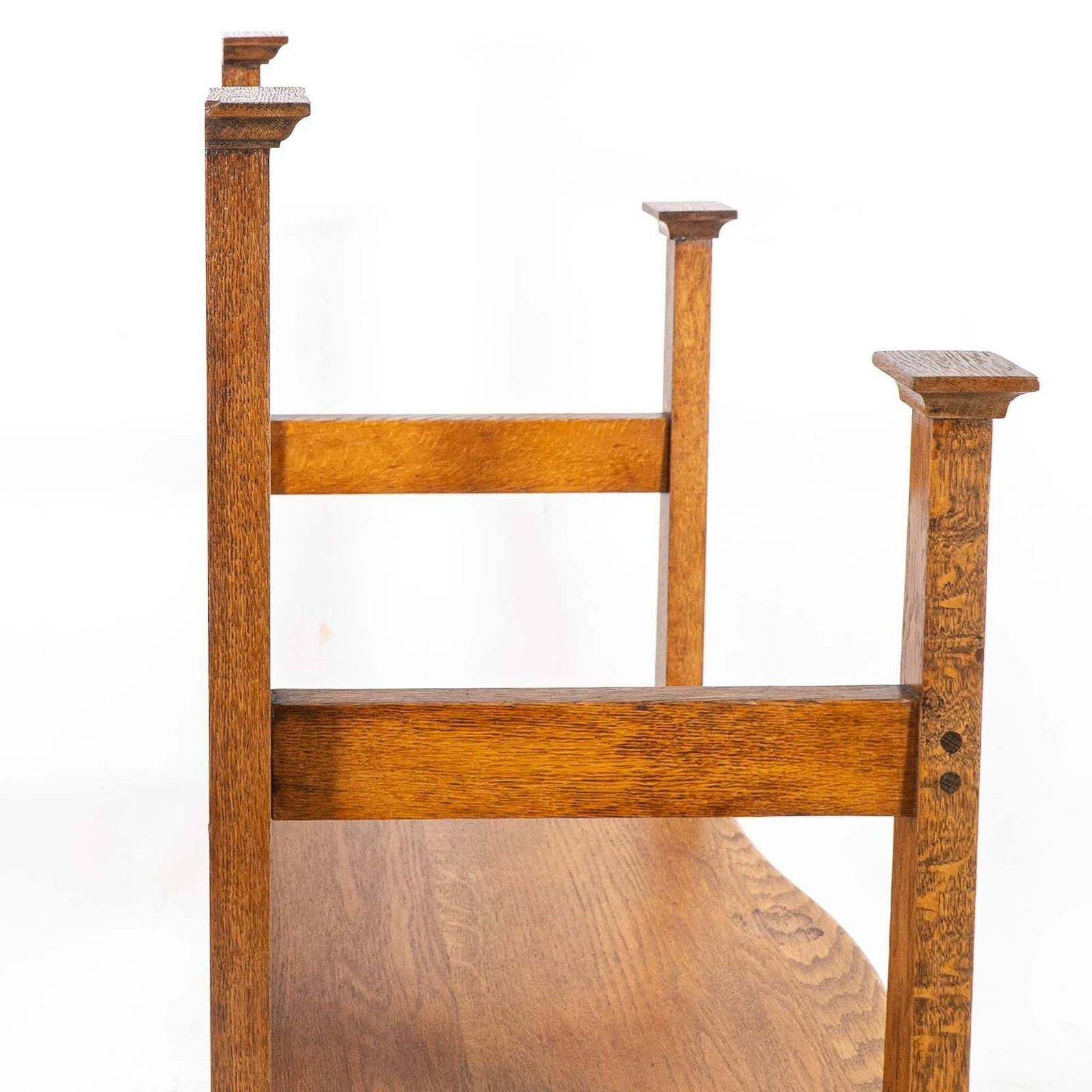 photo buy An Arts And Crafts Hall Seat In The Glasgow Style With Extended Capped Tops