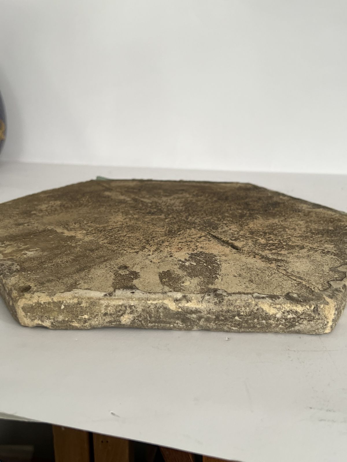 Qajar Era Persian Hand Painted Octagonal Ceramic Tile(19th Century) photo furniture