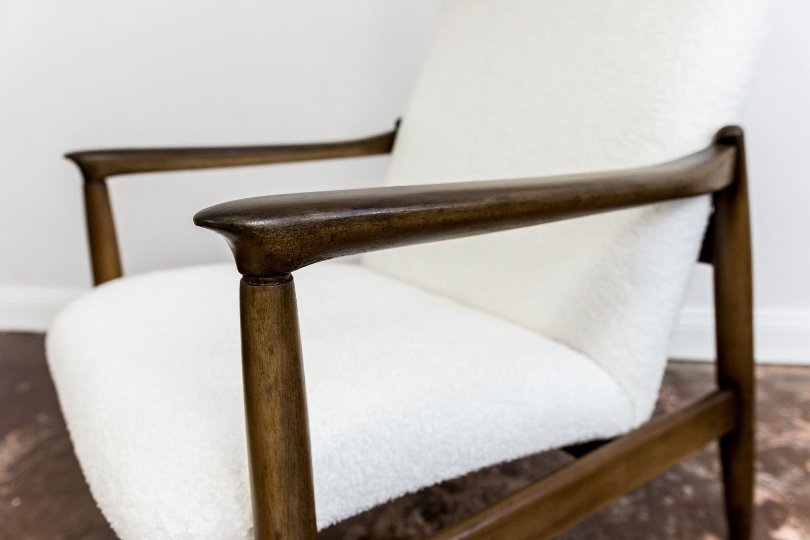 photo furniture Mid Century Modern High Back Armchair By Edmund Homa, Gfm, Poland, 1960's