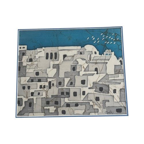 “Labyrinth Of Light” – Silk Painting By Anthi, 1990’s