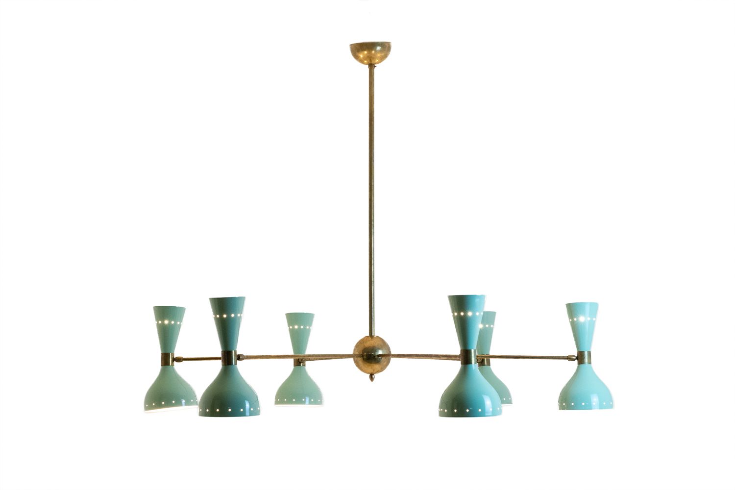 Radiant Diabolo Shaped Chandelier With 12 Lights. Contemporary.