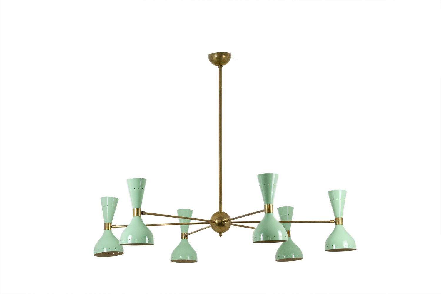 Radiant Diabolo Shaped Chandelier With 12 Lights. Contemporary. photo vintage