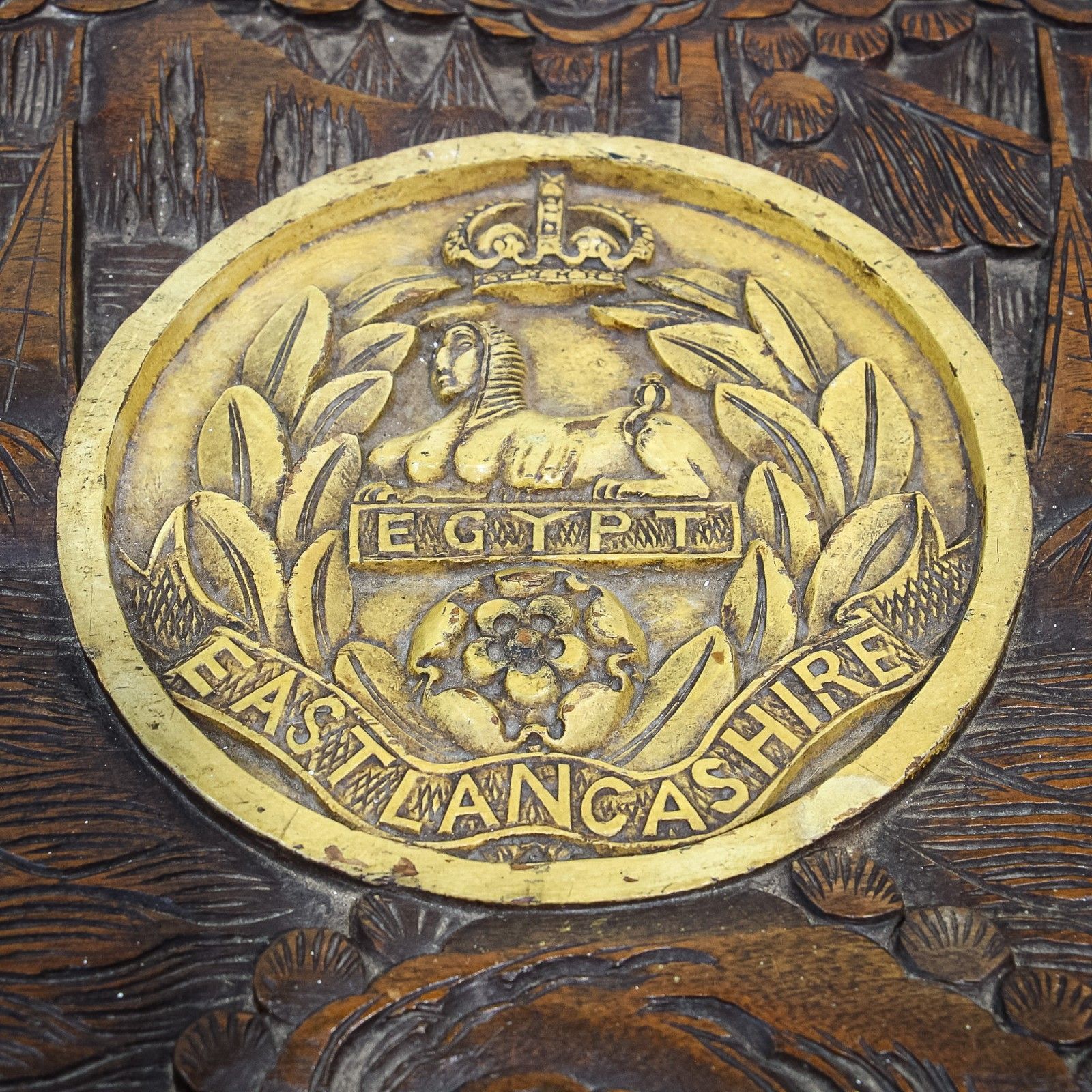 Camphorwood Oriental Chest With Regimental Roundels photo Furniture