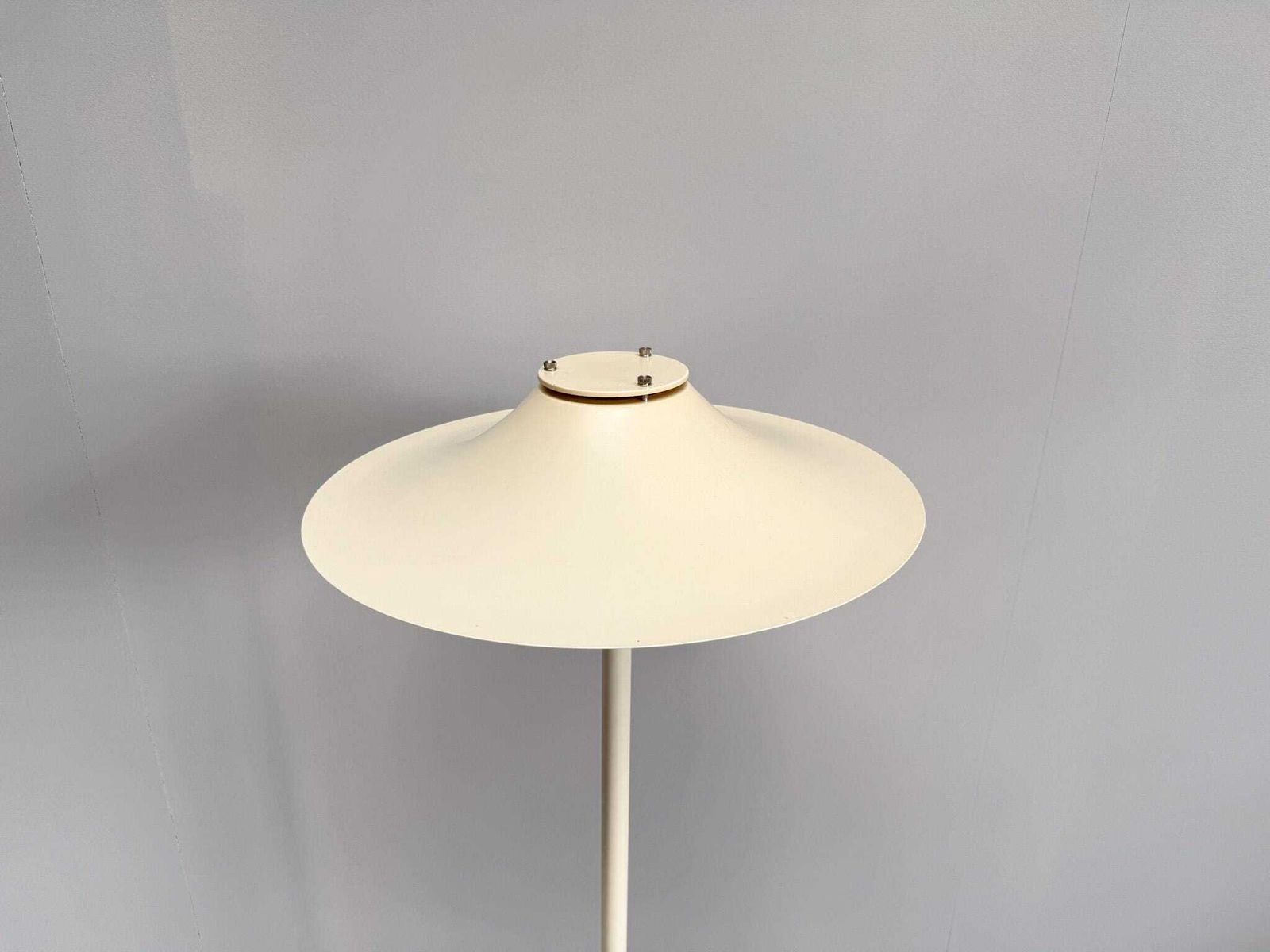 Vintage Lyfa Adina Floor Lamp, 1970s – White Metal Shade – Danish Mid Century Modern Lighting photo Lighting