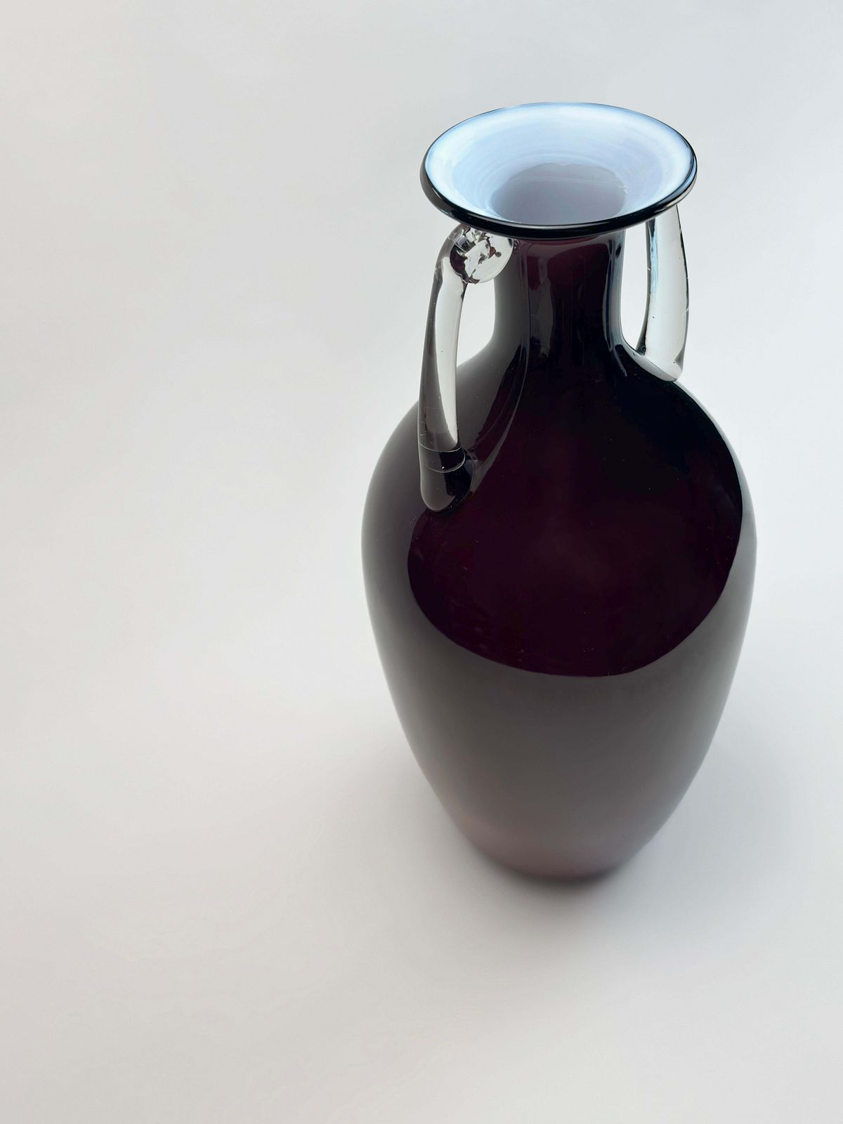 Purple Postmodern Cased Glass Amphora Vase By Jerzy Słuczan Orkusz, Poland, 1980s photo 390.0