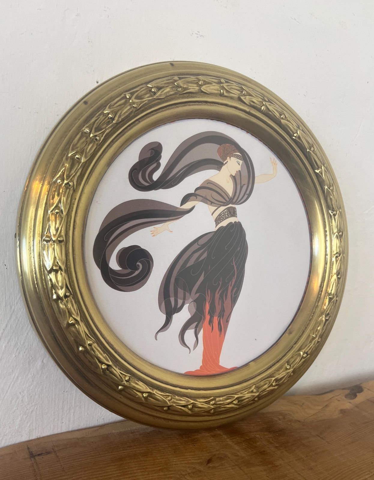 Vintage Art Deco Erté Flames Of Love Wall Print photo furniture
