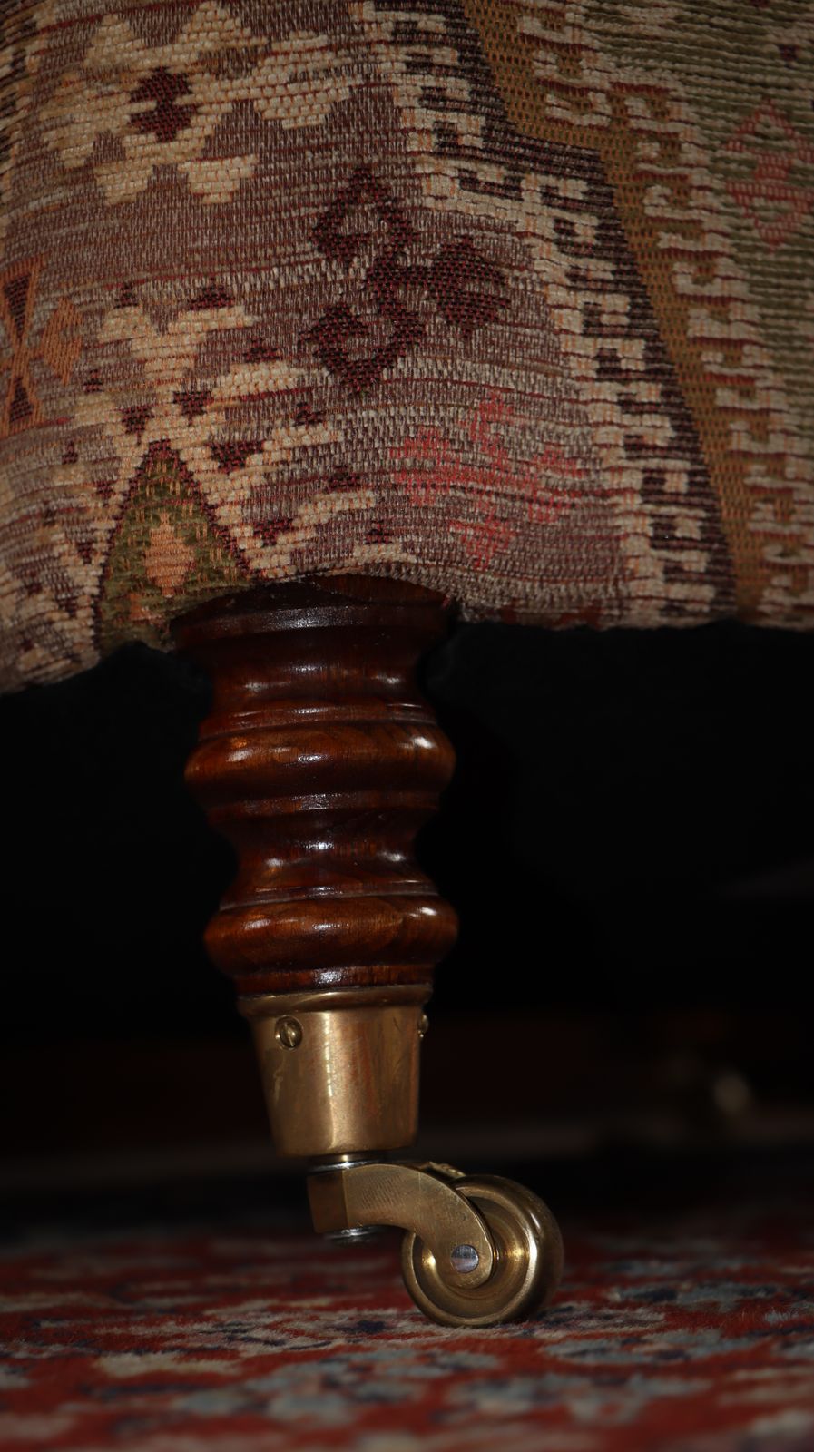 Stunning George Smith Standard Arm Signature Armchair Kilim & Jacquard Olive 🚚 photo vinterior