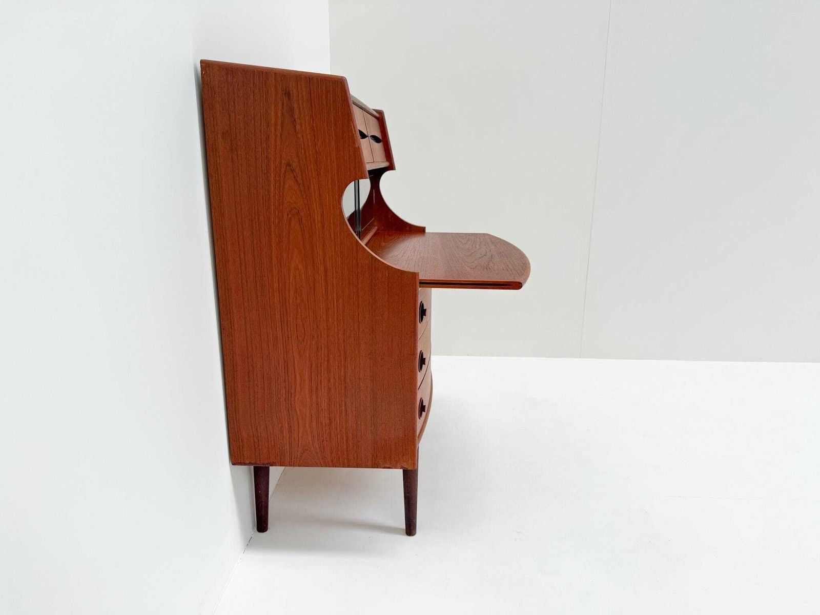 Mid Century Teak Secretary Desk With Drawers | Gunnar Falsig By Falsig Mobler photo 1095.0