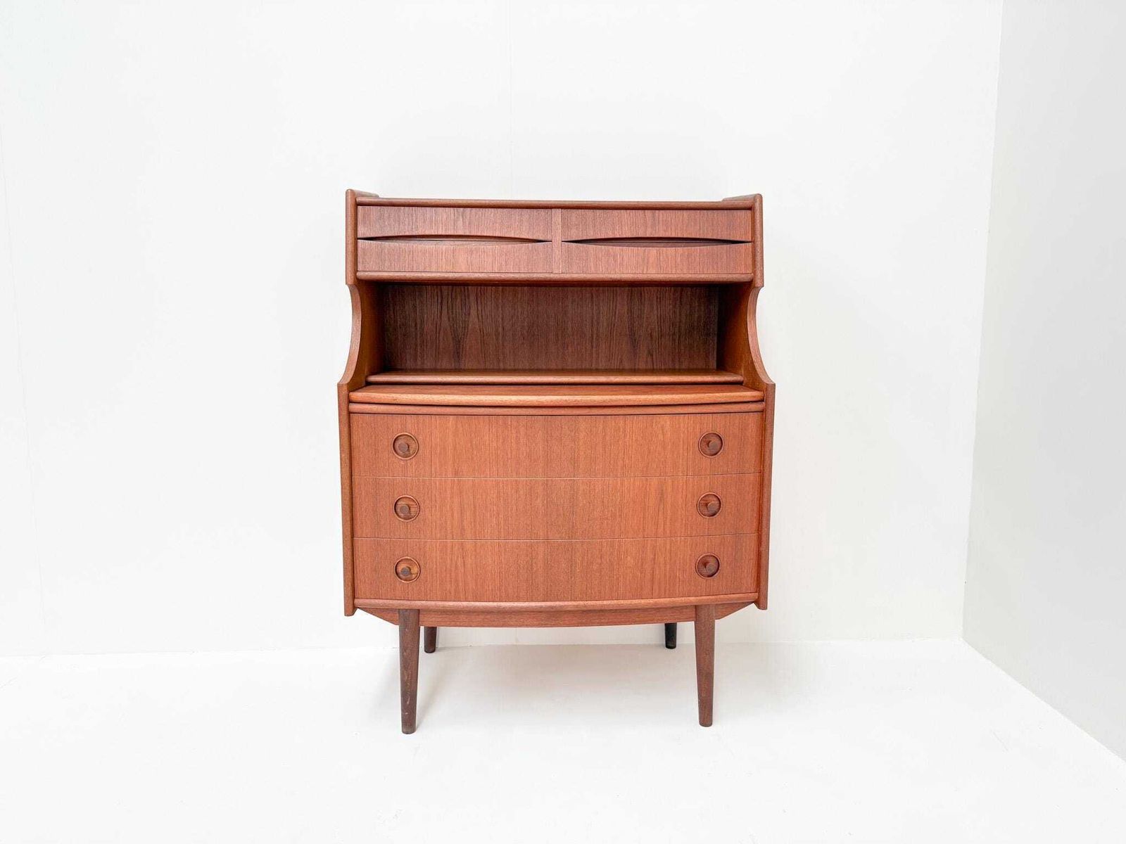 photo for sale Mid Century Teak Secretary Desk With Drawers | Gunnar Falsig By Falsig Mobler