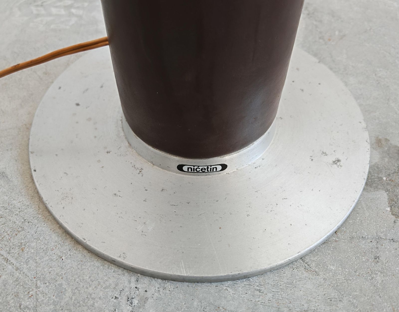 Mid Century Modern Leather Floor Lamp By Nicetin, Yugoslavia 1980s photo buy