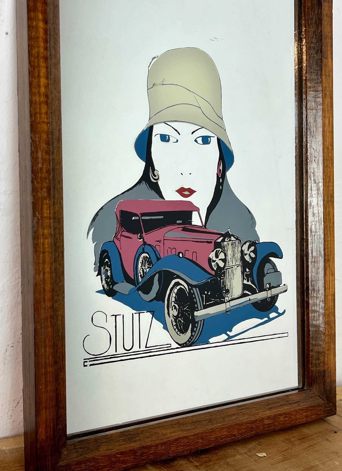 Vintage Art Deco Stutz Lady American Advertising Car Mirror photo furniture