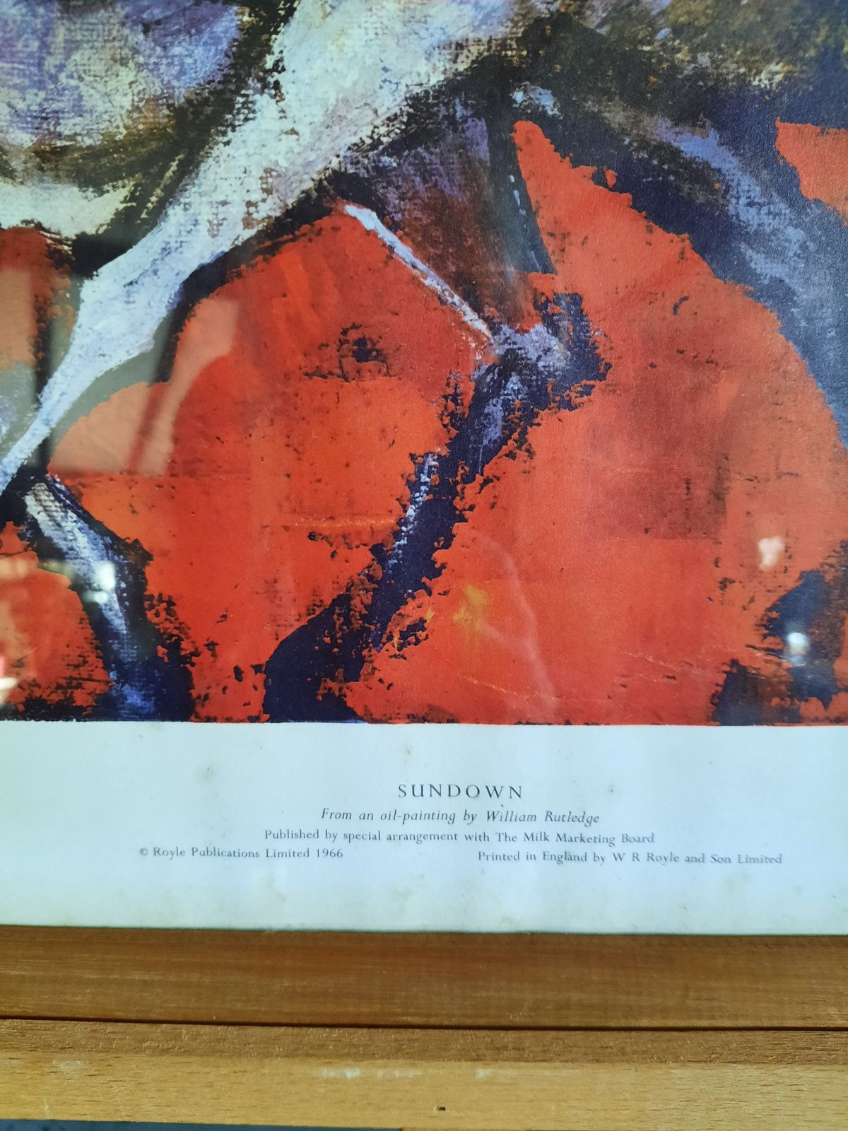 Original Framed Advertising Poster For The Milk Marketing Board From An Oil Entitled Sundown By William Rutledge photo buy