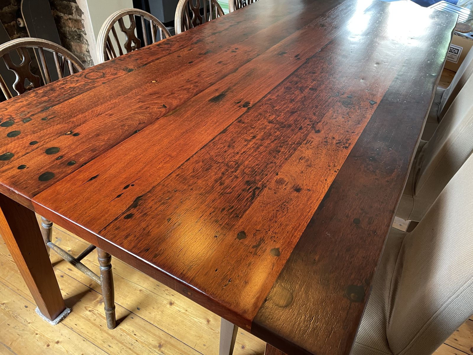 Beautiful Australian Jarrah Wood Dining Room / Boardroom Table. 2.2m X 1.01m photo buy