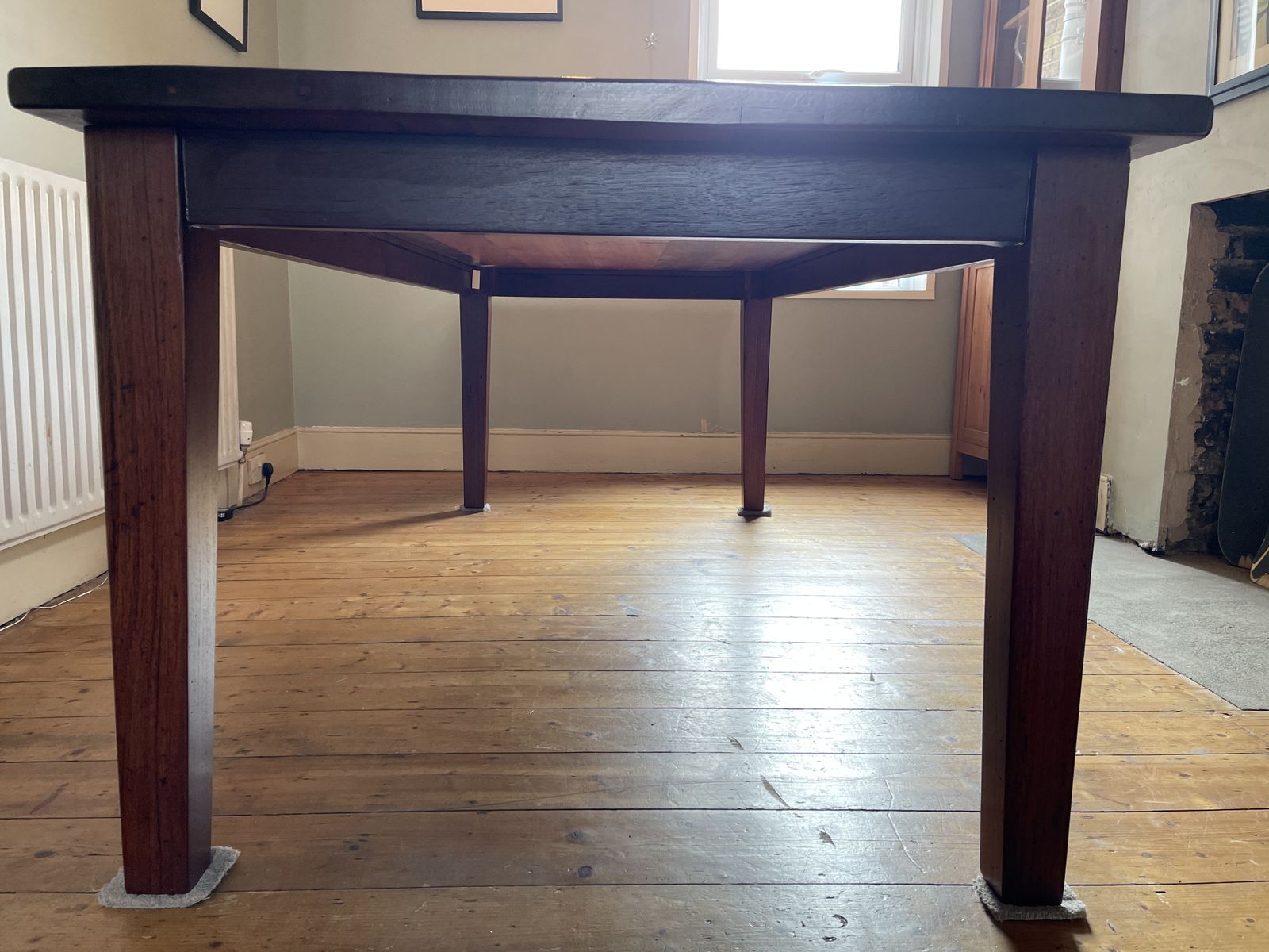2600.0 Beautiful Australian Jarrah Wood Dining Room / Boardroom Table. 2.2m X 1.01m photo
