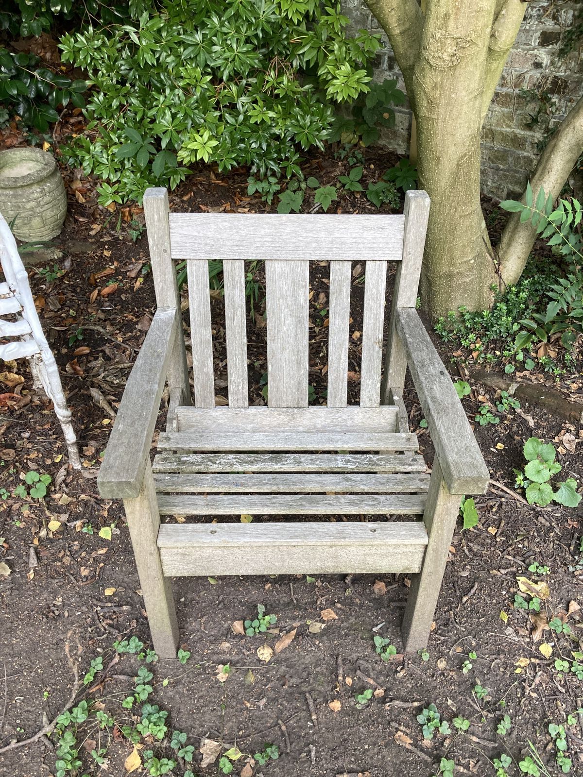 Set Of 4 Teak Garden Chairs, Matching Armchairs photo furniture