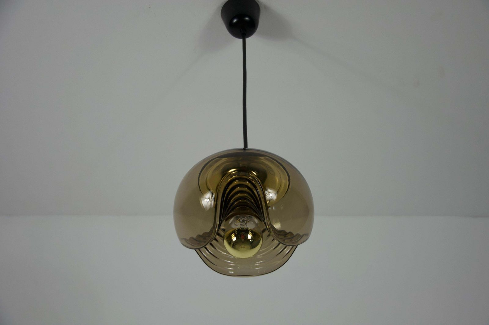 Amber Glass Pendant Lamp By Koch & Lowy For Peill And Putzler, 1960s photo 918.0