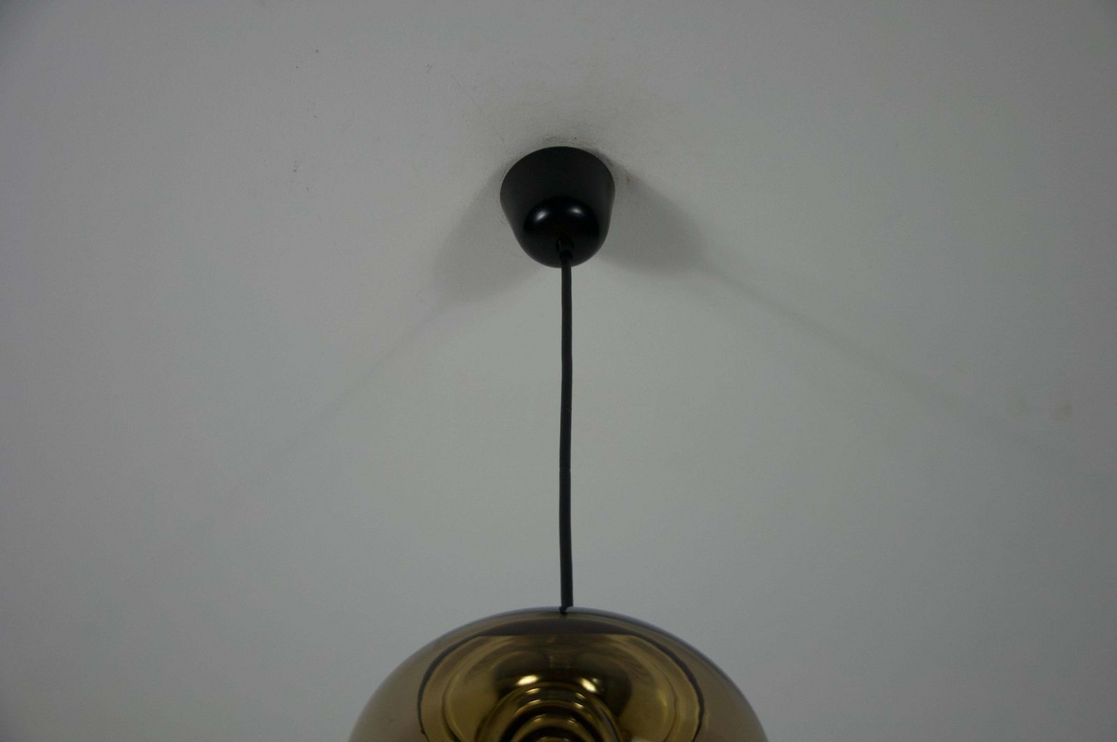 Amber Glass Pendant Lamp By Koch & Lowy For Peill And Putzler, 1960s photo buy