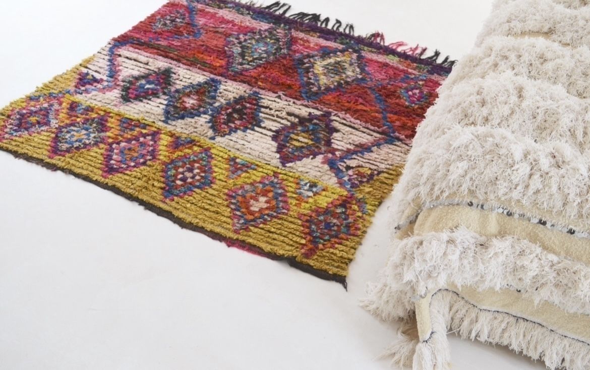 photo furniture Vintage Boucherouite Rug, Mid 20th Century