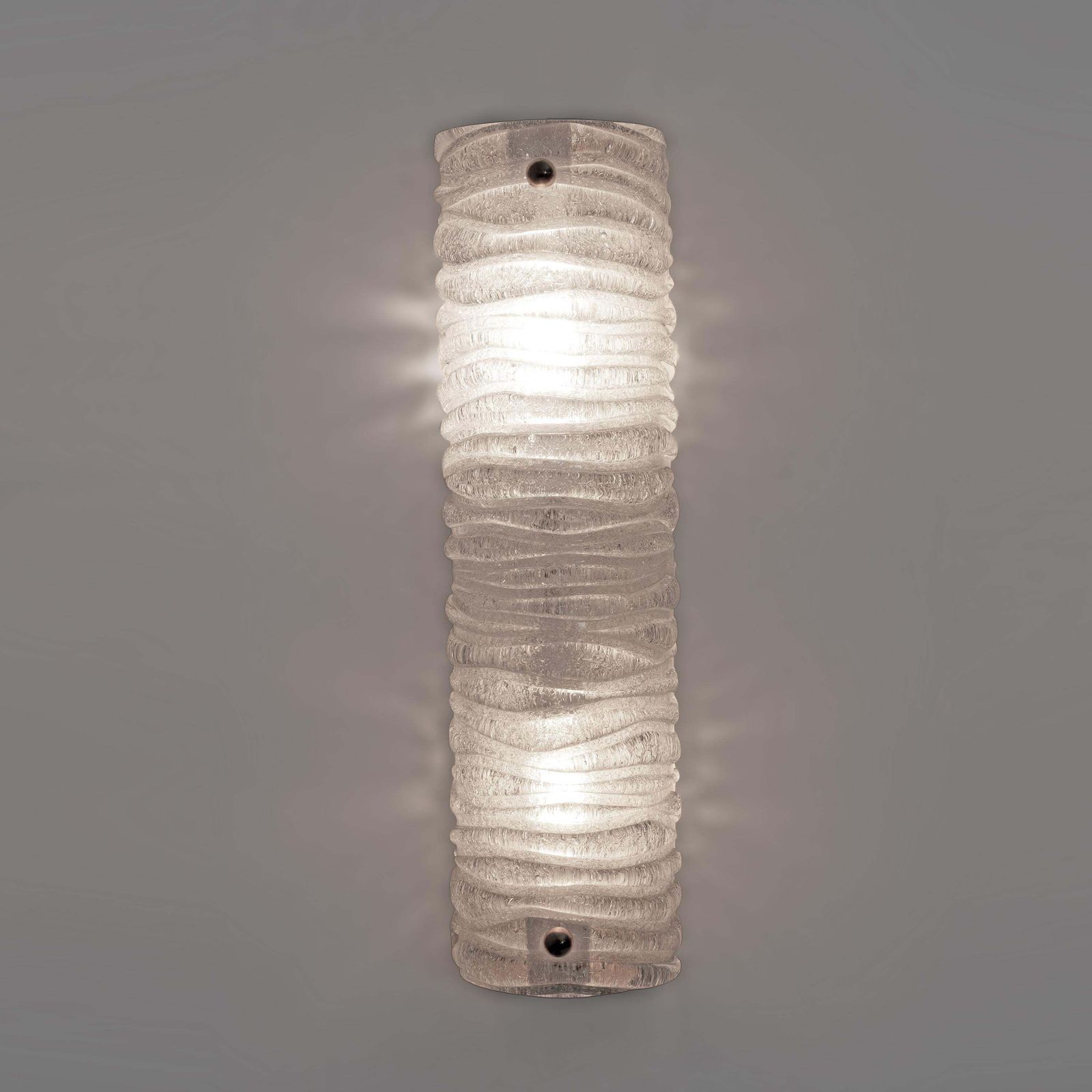 Pair Of Barovier & Toso Art Decò Style Brass And Textured Murano Glass Sconces photo vinterior