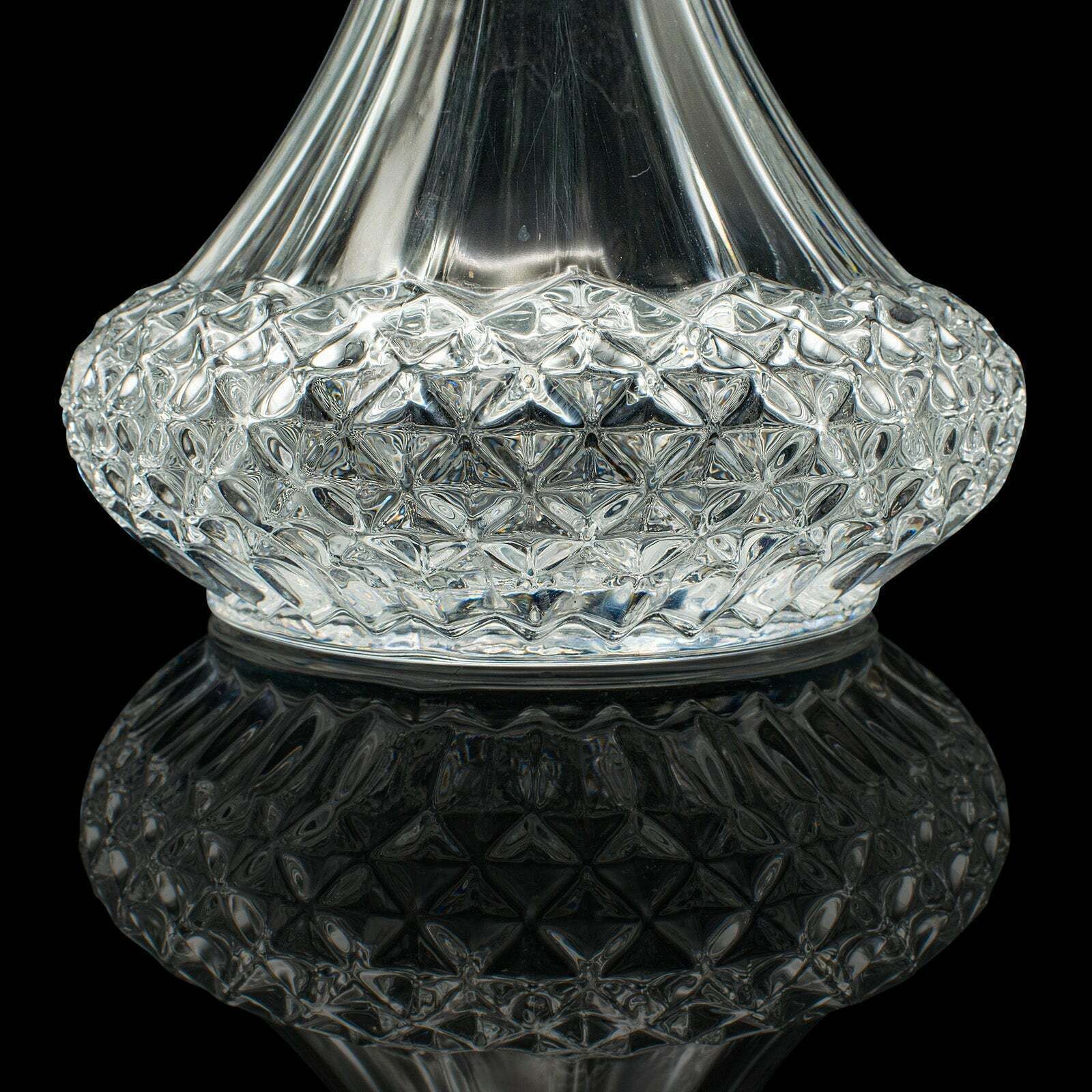 photo for sale Vintage Crystal Wine Decanter, English, Cut Glass, Spirit Vessel, Mid Century