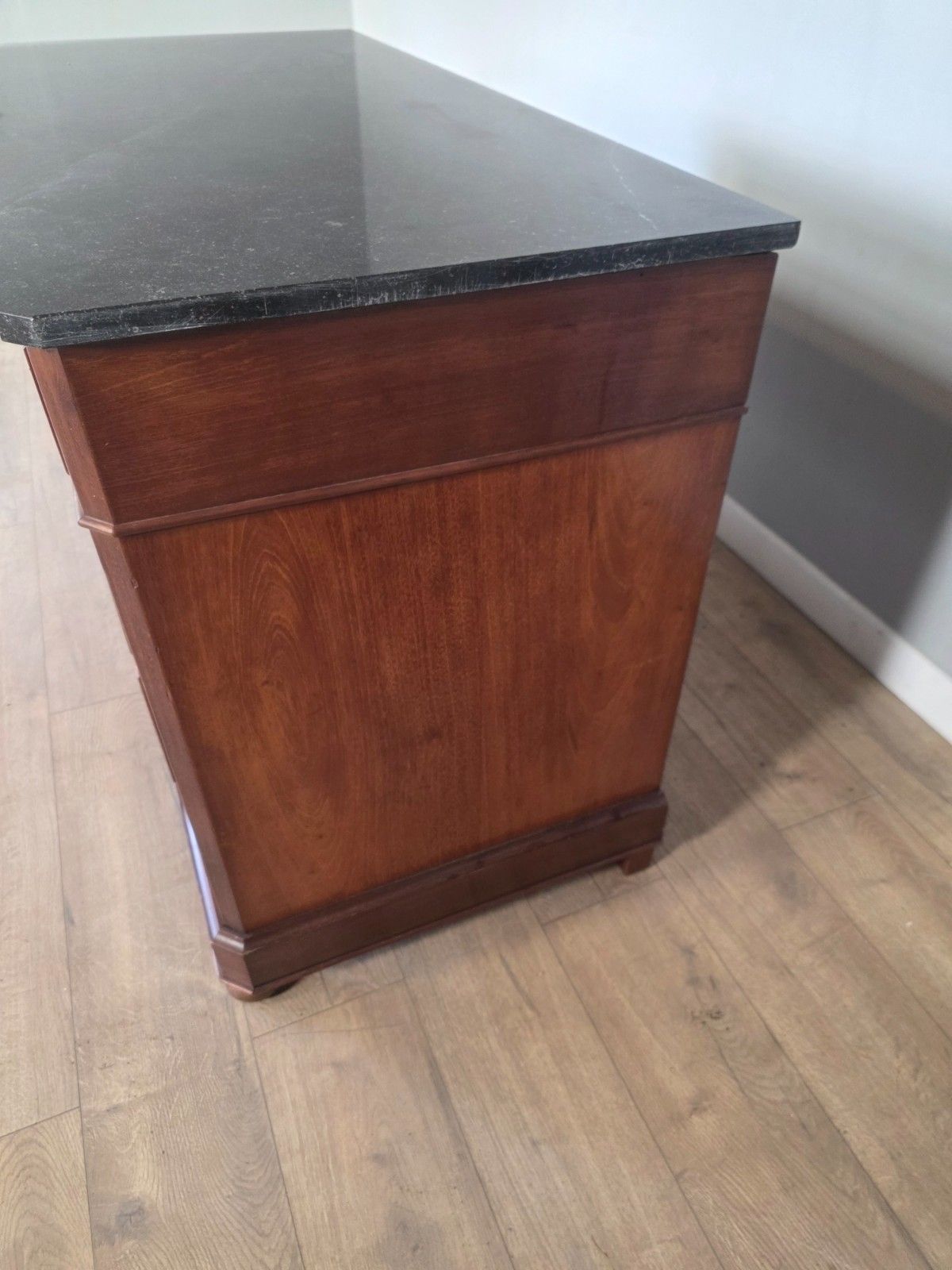 675.0 French Mahogany Victorian Marble Top Chest Of Drawers photo