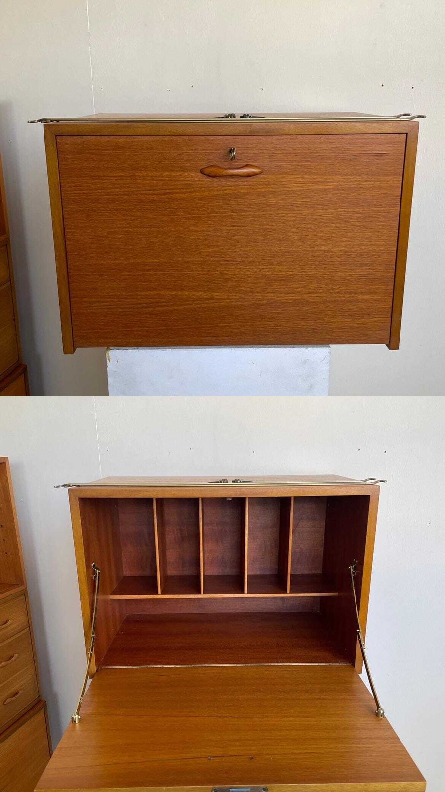 59cm Desk Bureau Storage Cabinet Staples Ladderax & 2 Bars (18a)