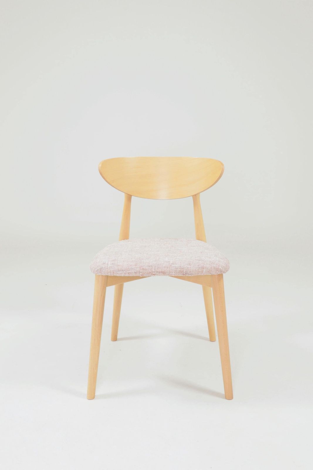 Light Pink Set Of 6 Scandinavian Design Dining Chairs Natural Wood photo Furniture
