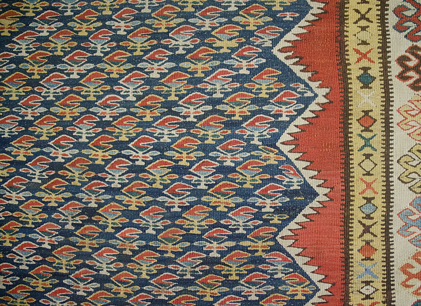 Antique Qasvin Kilim Carpet 316x117cm photo 5520.0