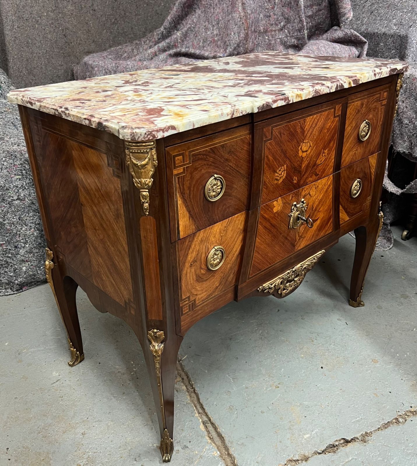 Superb 19th.C. French Commode Chest Of Drawers photo vintage