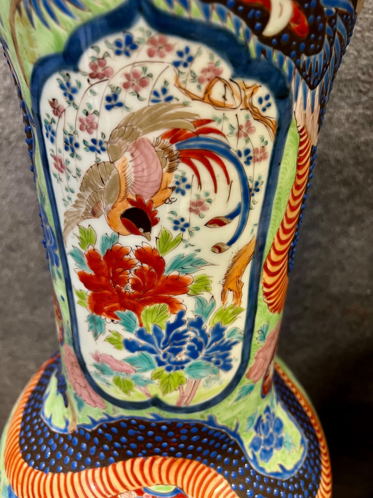 photo for sale Very Large Pair Of Arita Porcelain Vases