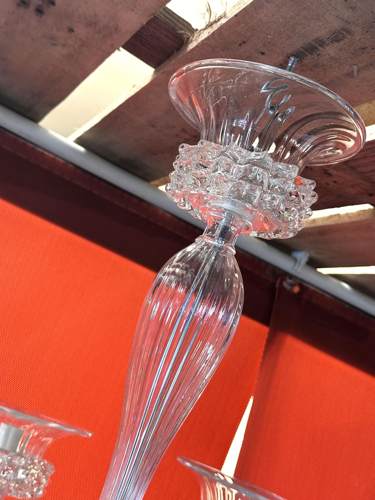 Lighting Contemporary Transparent Murano Glass Chandelier With Trasparent Rostrato Boubeches photo