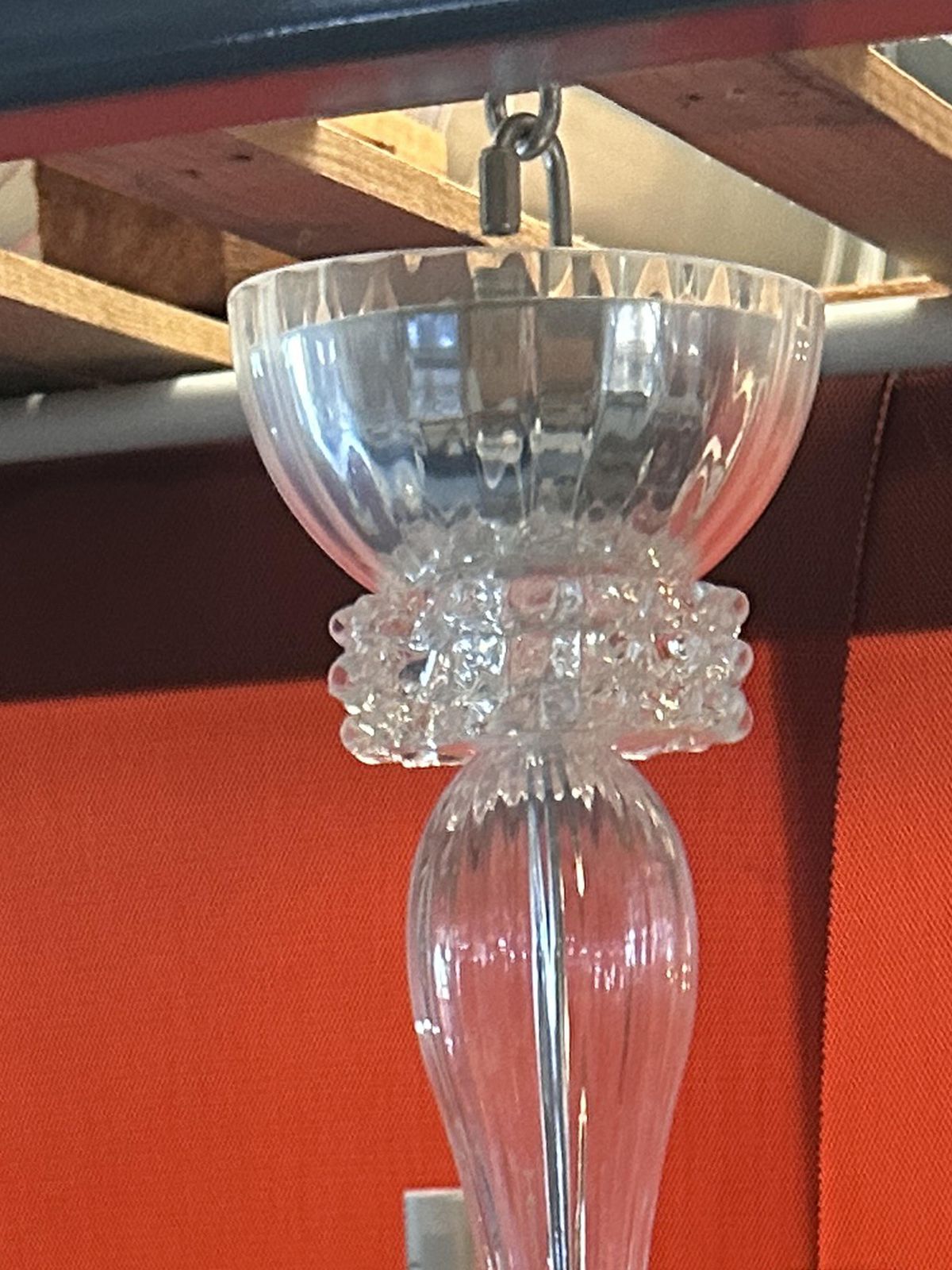 photo for sale Contemporary Luxury Clear "Rostrato" Murano Glass Chandelier