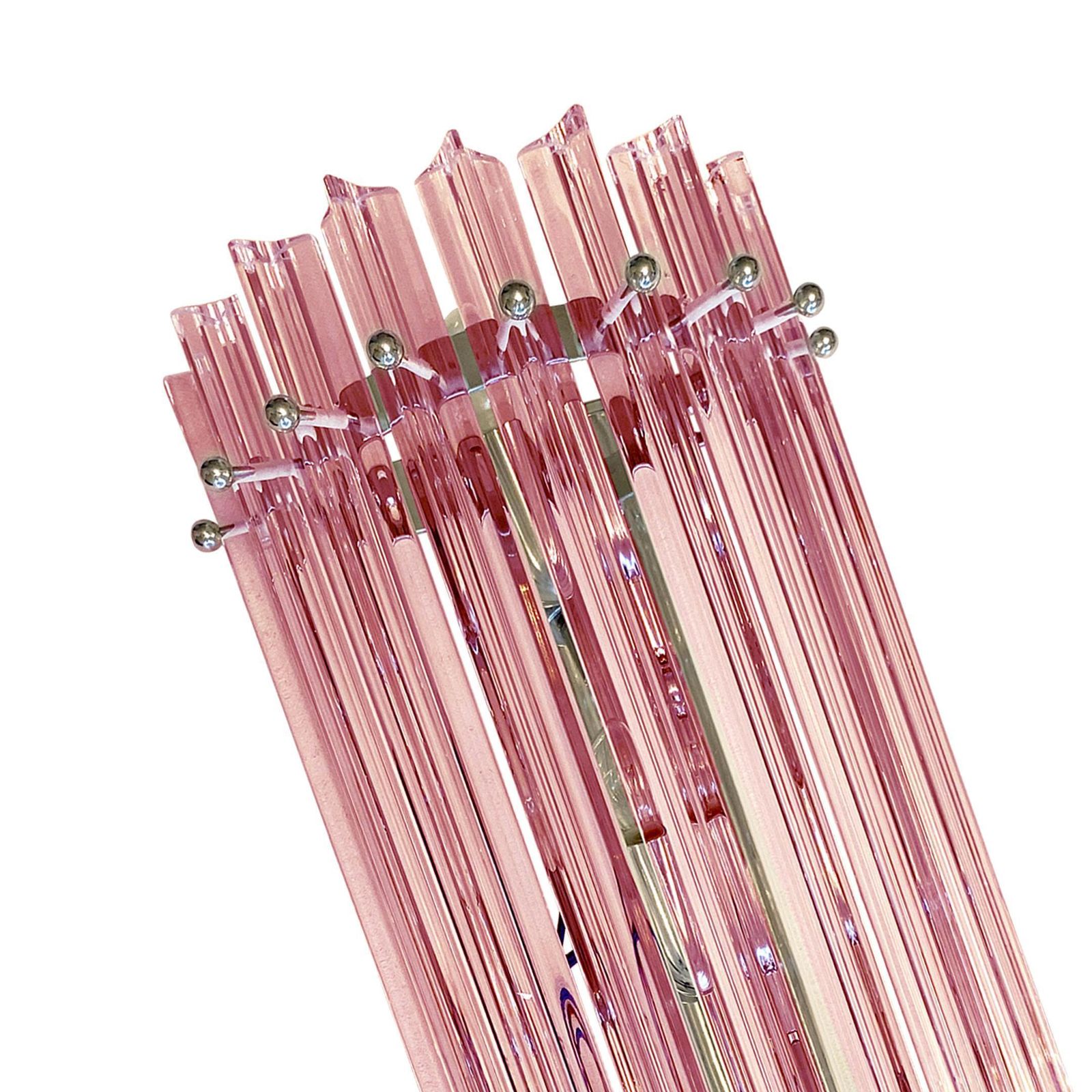 photo furniture Set Of Two Scenographic Pink Triedro Murano Glass Wall Sconces