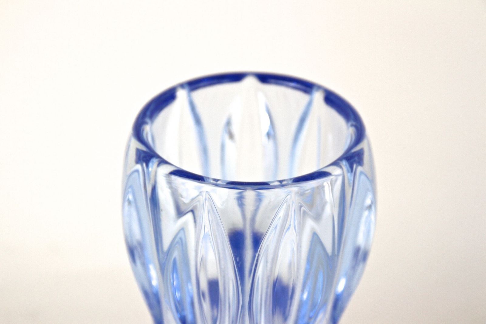 20th Century Blue Art Deco Glass Vase, Austria Ca. 1920 photo Home Decor