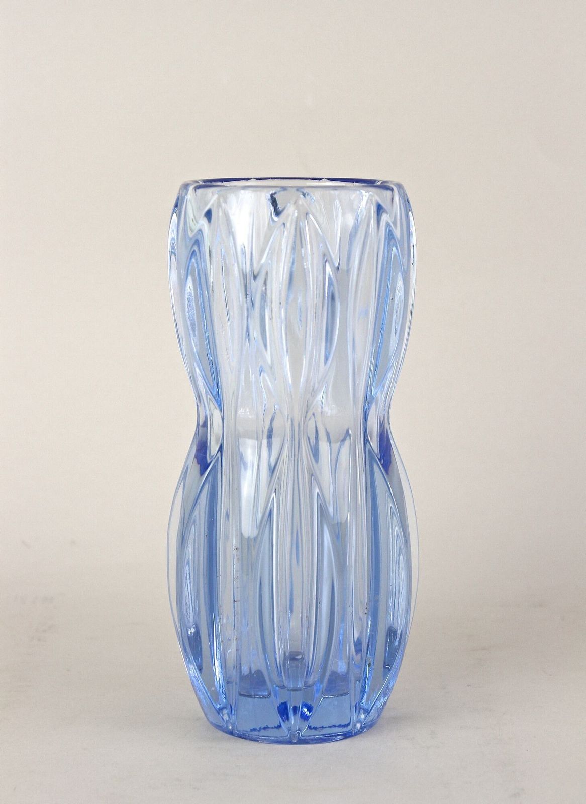 20th Century Blue Art Deco Glass Vase, Austria Ca. 1920 photo 350.0