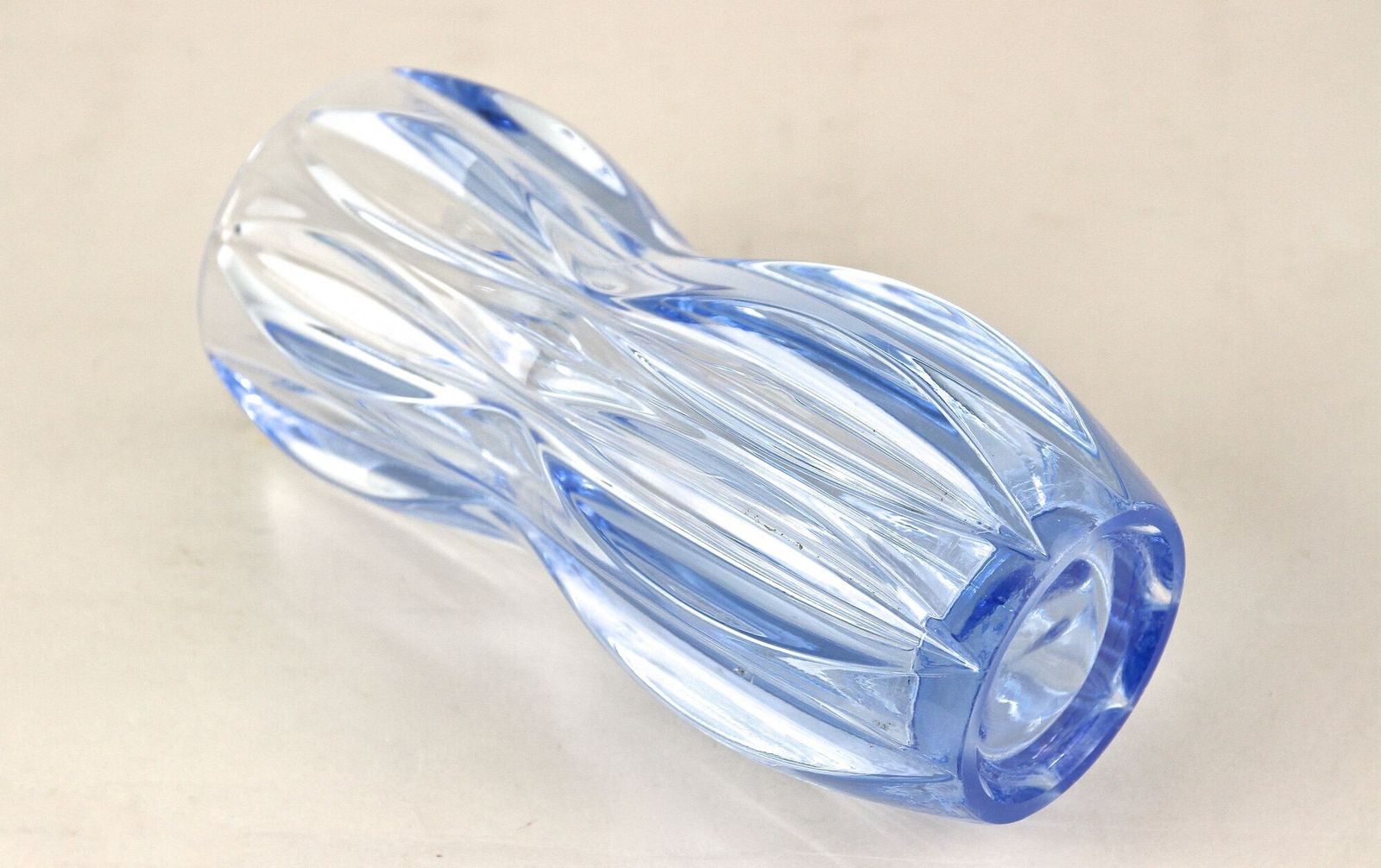 photo for sale 20th Century Blue Art Deco Glass Vase, Austria Ca. 1920