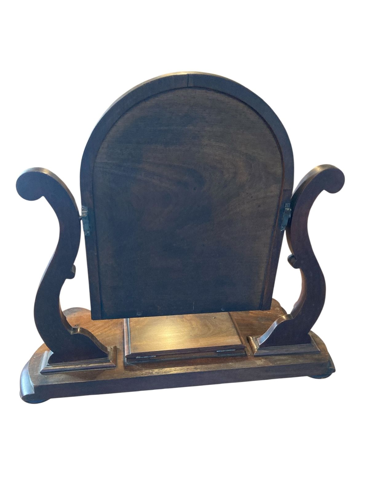 Victorian Mahogany Dressing Swing Mirror Carved Scottish Thistle Carving Late 19 Century photo vintage