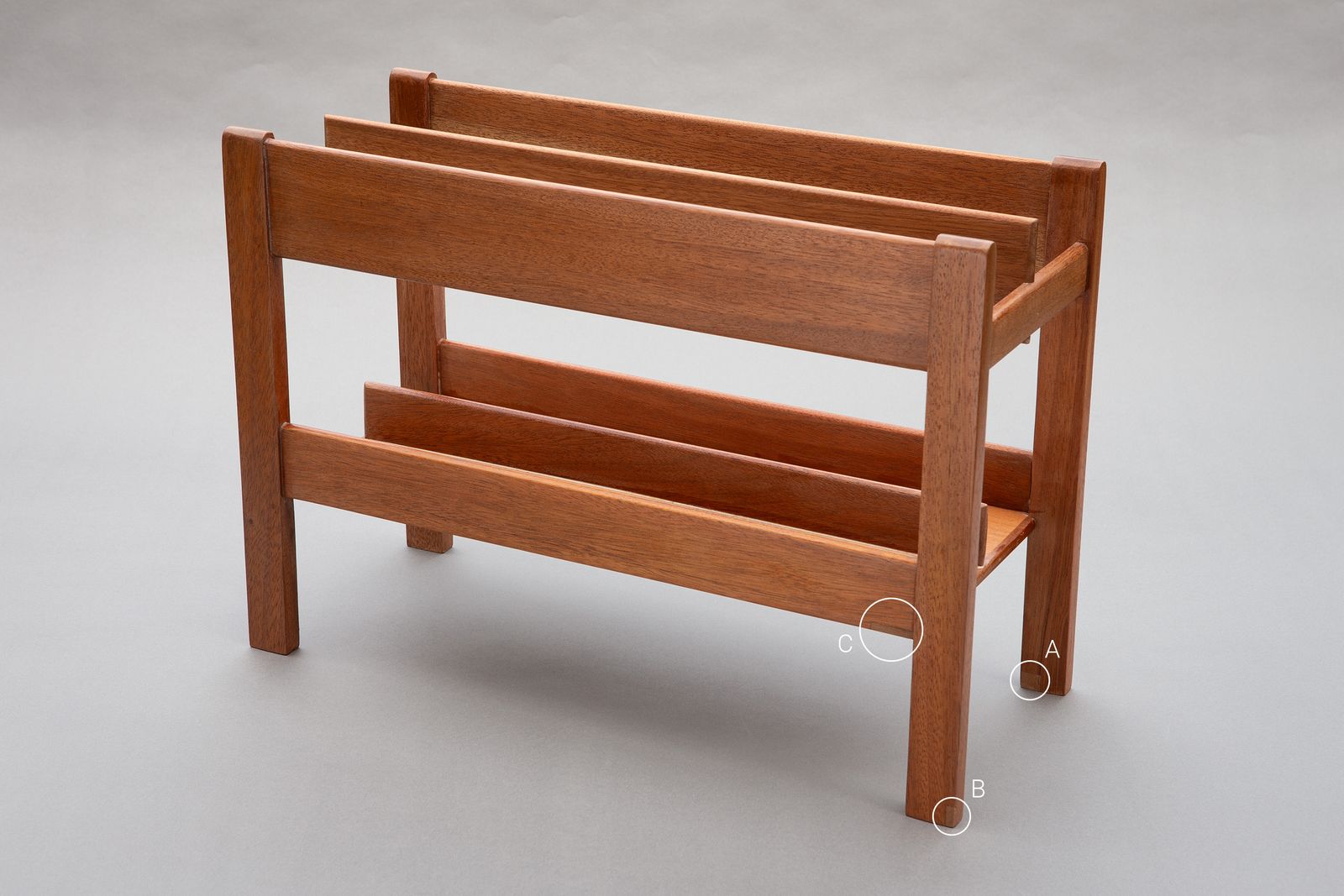 Mid Century Richard Hornby Teak Magazine Or Lp Album Rack. Fully Rebuilt. photo 75.0
