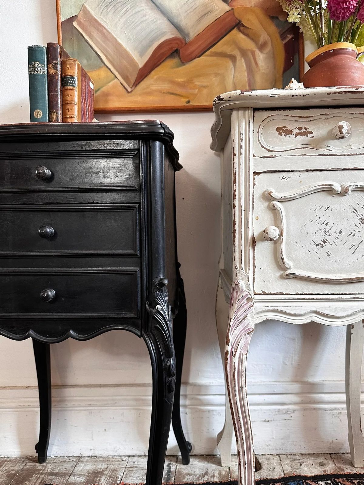 French Louis XV, Marble Top Bedside Table photo 213.0