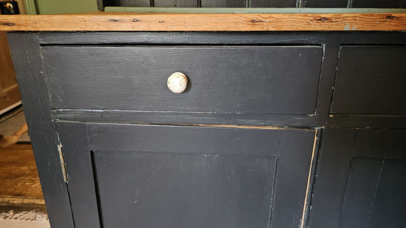 Furniture Quirky Cabinet Dresser Farrow & Ball Railings Hand Painted Floral photo