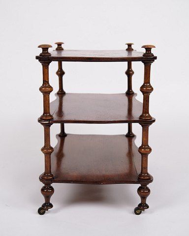 Etagere/Shelf With 3 Shelves   Mahogany   Turned Columns   Wheels   19th Century photo buy