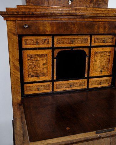 Secretary   Hand Polished Birch & Intarsia   2 Drawers   1840s photo furniture