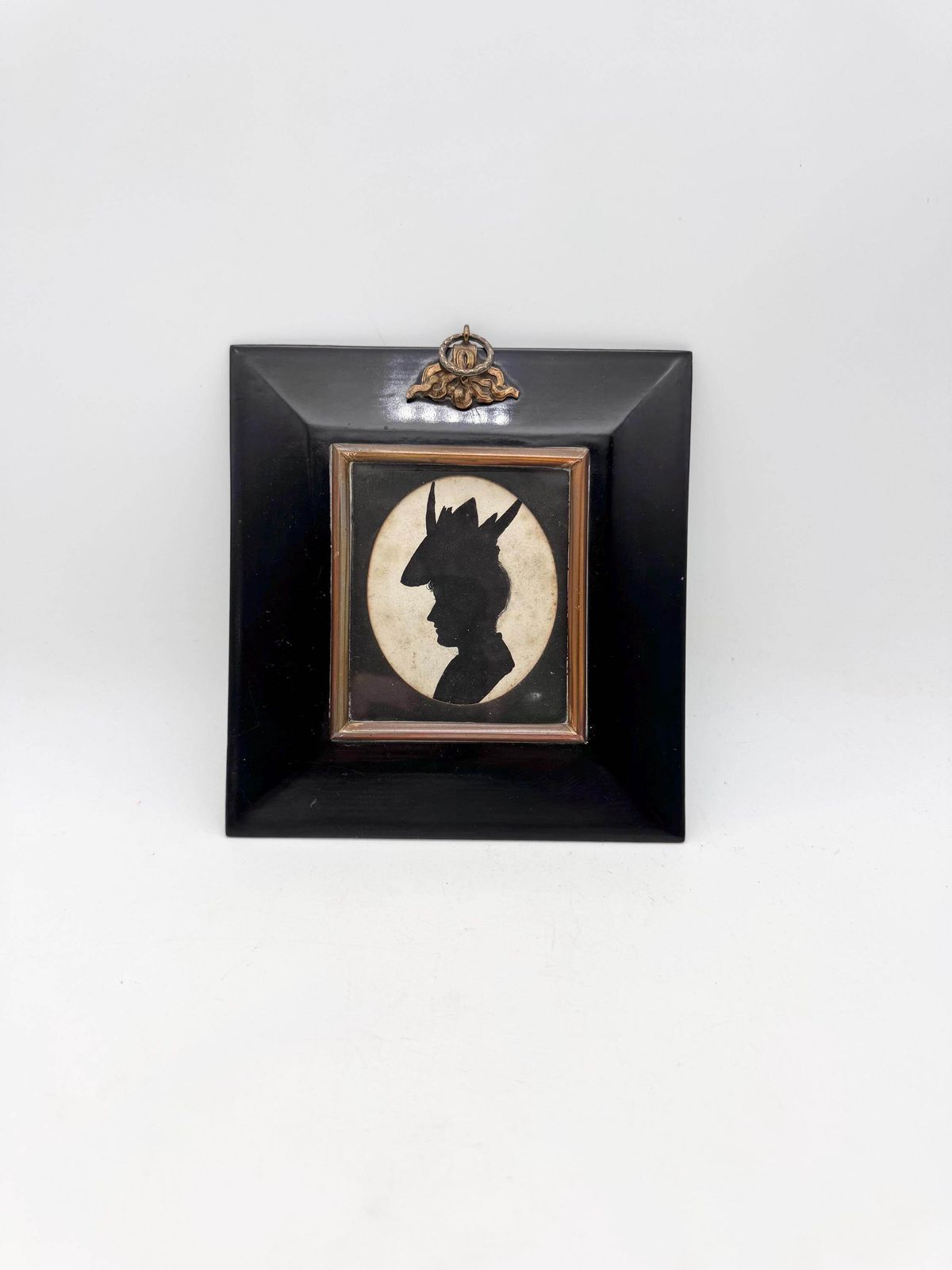 Antique Silhouette Picture, Woman Silhouette, Wall Decor