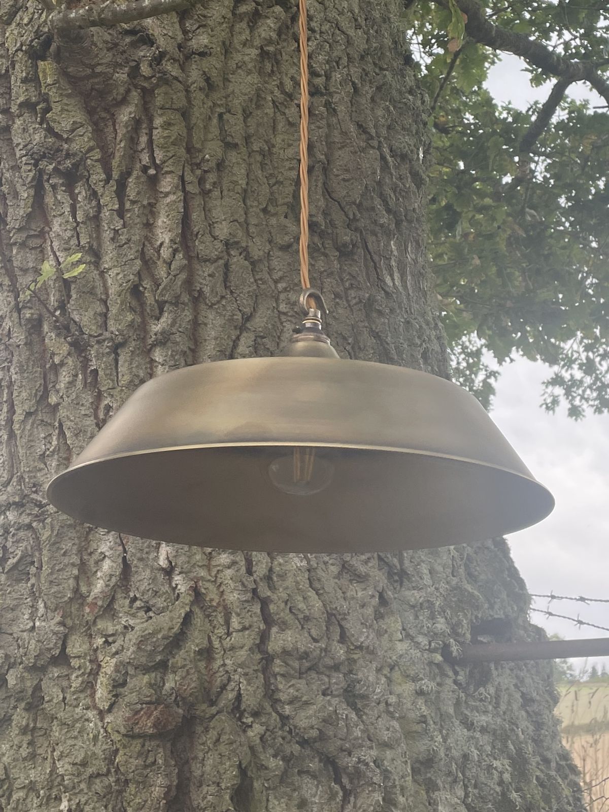 Jim Lawrence   Set Of 3   Balmoral Pendant Lights In Antiqued Brass   Brand New/Unused