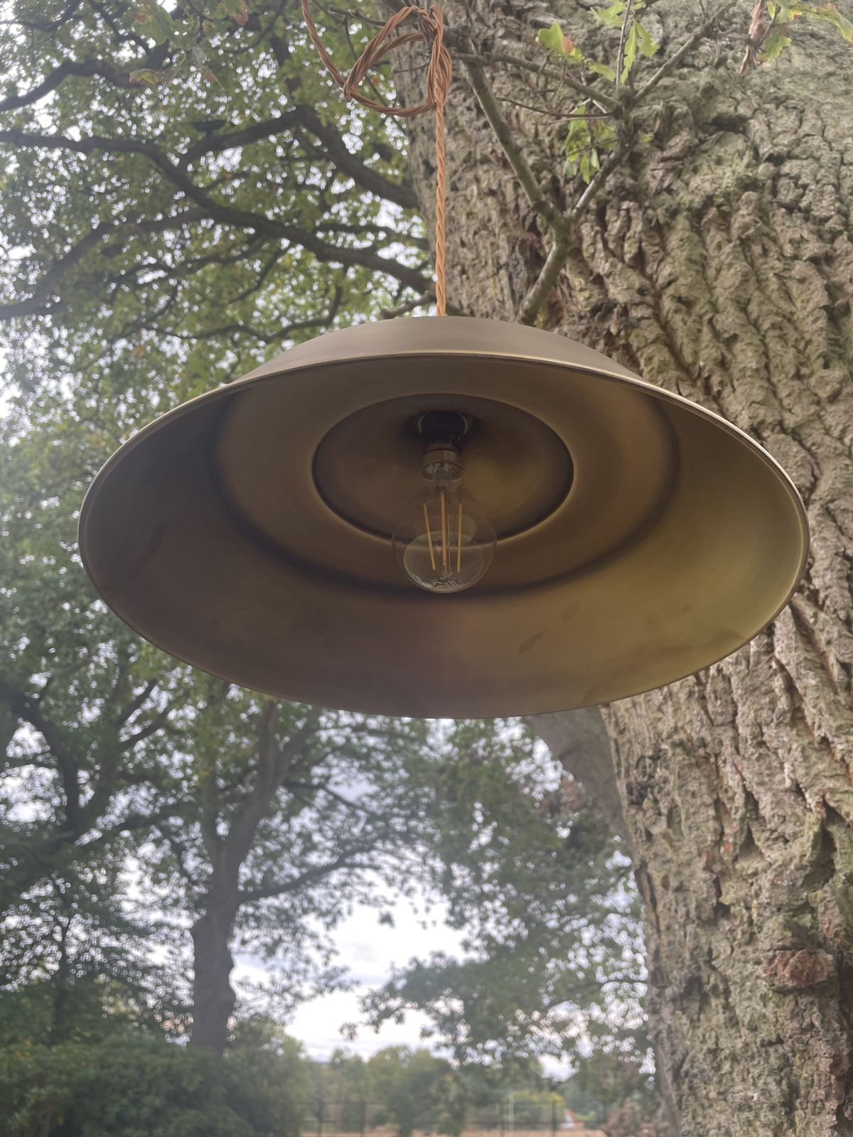 Jim Lawrence   Set Of 3   Balmoral Pendant Lights In Antiqued Brass   Brand New/Unused photo furniture