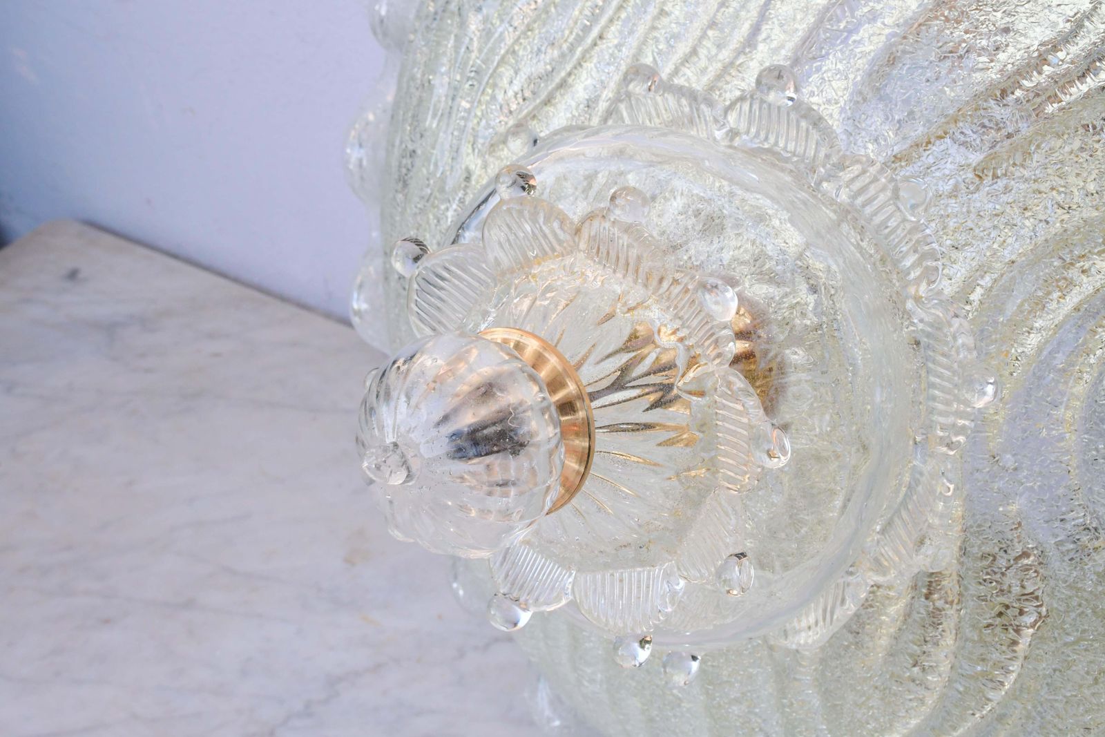 "The Crown" Charming Italian Murano Glass Ceiling Fixture, Murano, 1970 photo buy